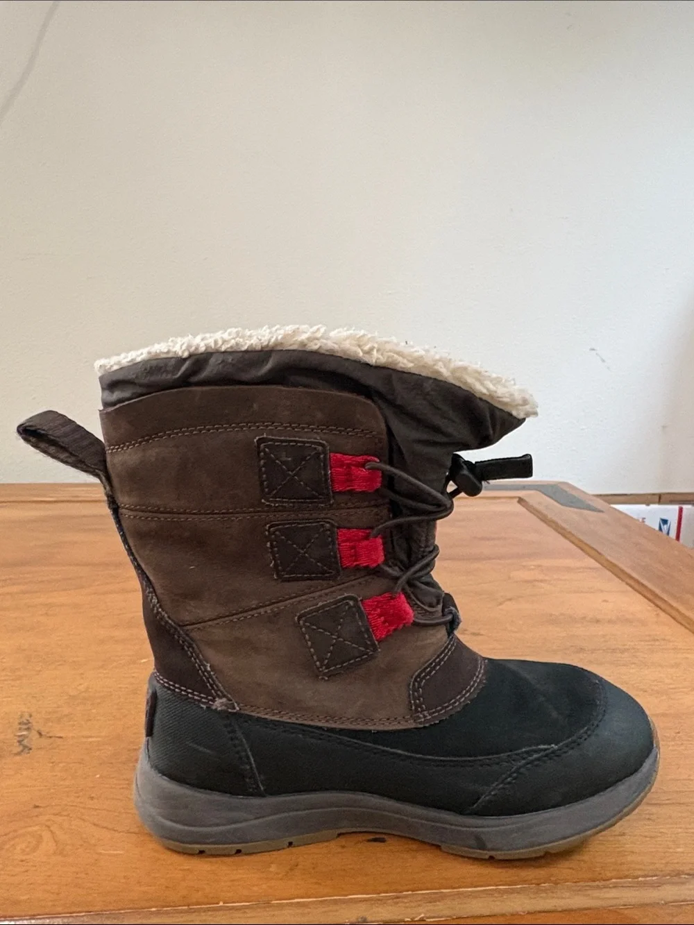 UGG Kids Brown and Black Winter Boots Size 13